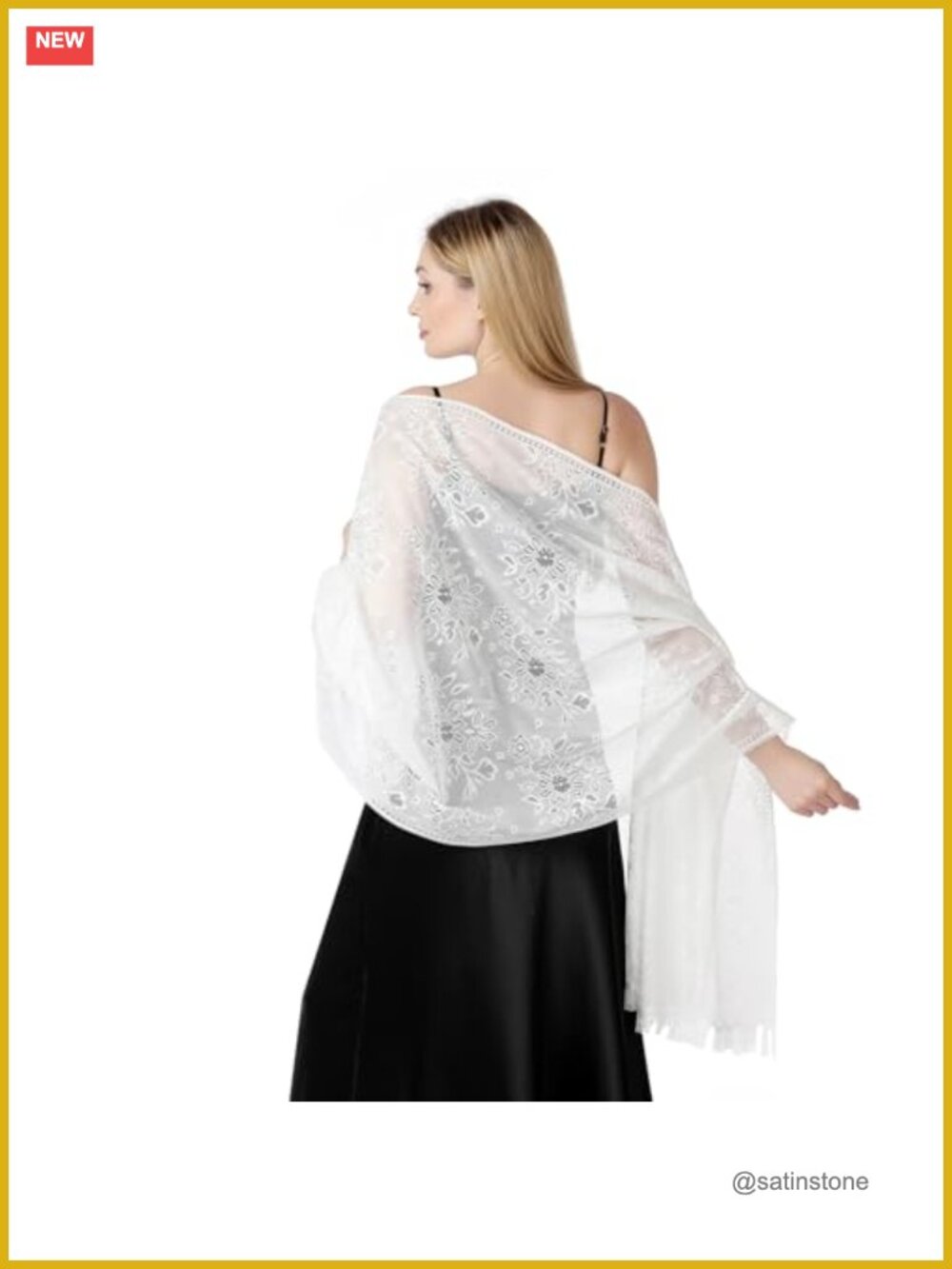 Women's Lace Shawl Wrap Bridal Scarf for Wedding Evening Dress